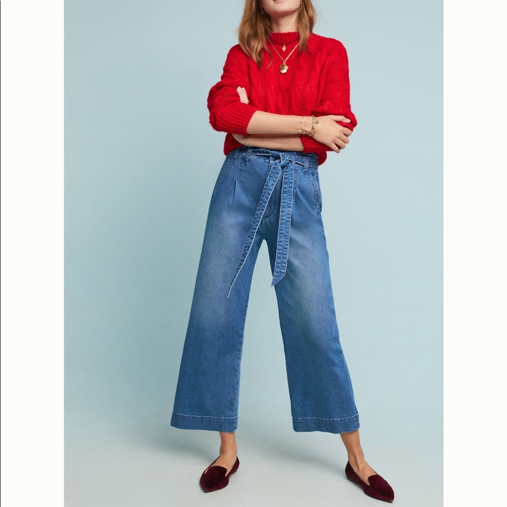 Anthro Pilcro & the Letterpress wide leg jean